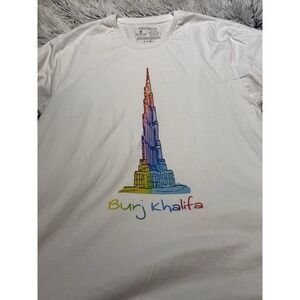 At The Top Burj Khalifa Mens T Shirt XXL White
